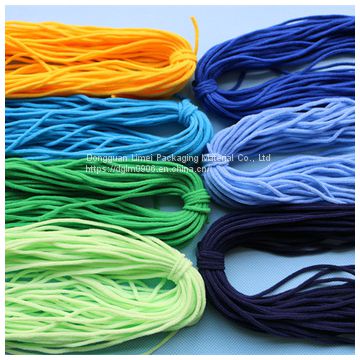Flat 3-5mm and round 2-3mm elastic band for face mask earloop