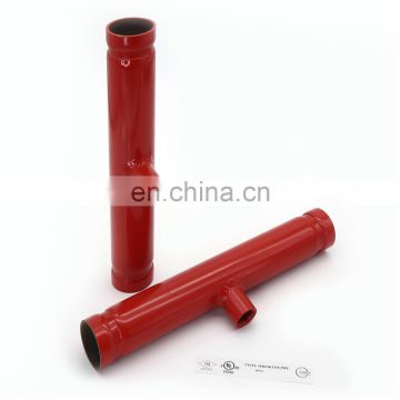 3" Red Epoxy Welded Steel Pipe Thread End ASTM A795 SCH 40
