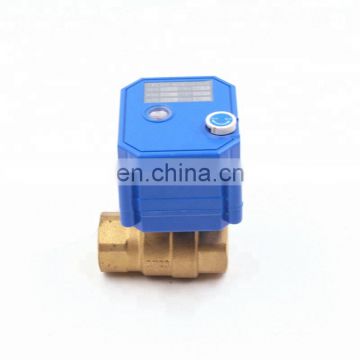 5v 3.6v 110v DN15 DN202 way brass mini electric motorized water ball  solenoid valve for water leakage detector equipment