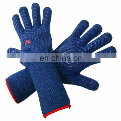 Heat Resistant BBQ Grill Gloves , Barbecue Grilling Glove , Protectant Fire Place Gloves Cooking Gloves Oven Mitts