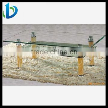 China manufactures tempered table top glass teapoy table price