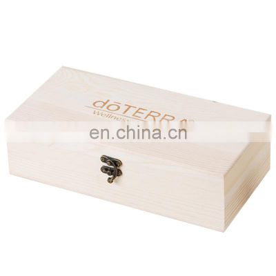 Natural hot sale wood essential oil bottle box 32 grids display box wooden packaging box