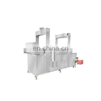 MS Oil And Water Separation Frying Machine / Belt Conveyor Automatic Continuous Fryer / Continous Belt Fryer