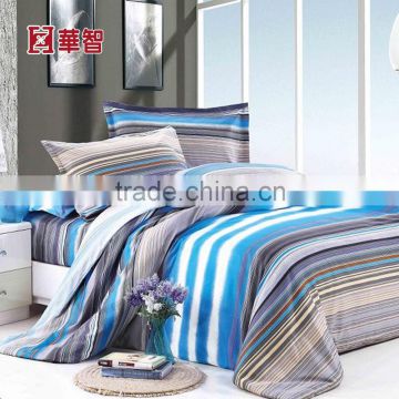 Sea Stripe printed Cheap printed bedding sets, Polyester bed sheets sets