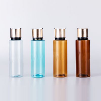 empty 100ml 200ml transparent color plastic bottle with sprayer for tonger packaging