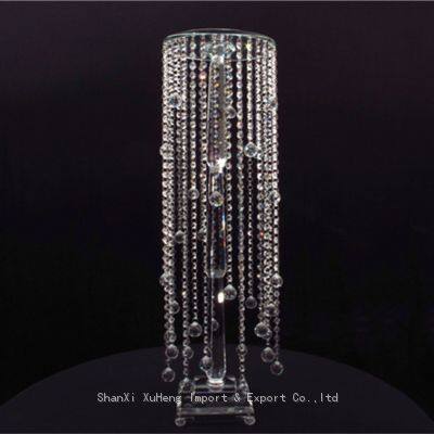 Elegant Crystal Glass Flower Stand For Wedding Decorations Centerpieces