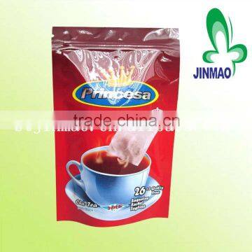 Customized resealable plastic bags for tea packaging