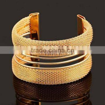 2015 Luxury Quality Magnet Wrap Genuine gold wrist band jewelry bracelets bangle pulseiras for women Luxury brand fashion open