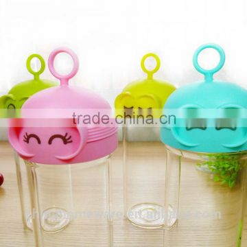 2014year wholesale creative Carl glass bottle student carrying bottles