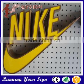 Metal shop name and logo LED advertising letters front lit sign