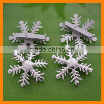 Silver Snowflake Peg For Christmas