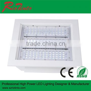 Surface Mounted or Embedded LED Light CE ROHS 150W LED Square/Round gas station light