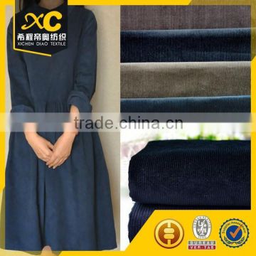 wholesale reactive dyed corduroy fabric for lady dresses