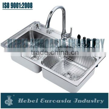 Multi-function Stainless Steel Double Bowl Kitchen Water Sink, Professional Factory Products