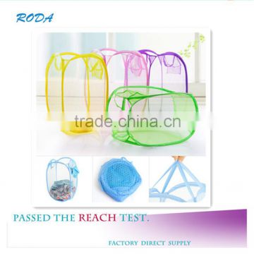 YIWU RODA Polyester mesh multi-color optional folding laundry basket
