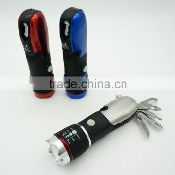 Multifunction tool led tactical ABS torch flashlight