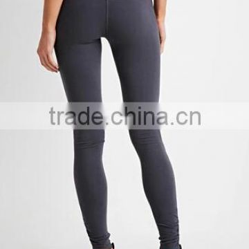 Pleated decoration at the leg opening and waistband quality fabric performance spandex girls leggings                        
                                                Quality Choice