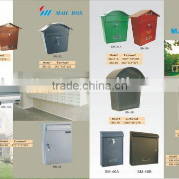 High Quality sheet metal mailboxex/outdoor letter boxes
