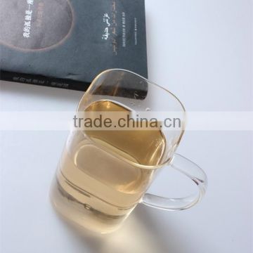 china high quality hot selling eco-friendly customized square glass cup for wholesale