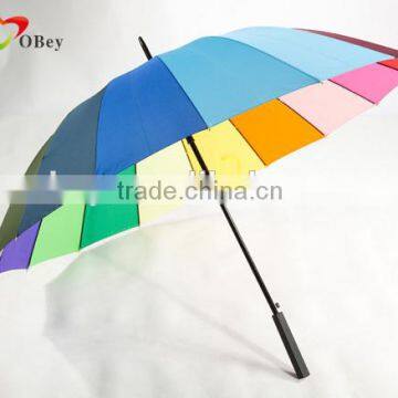 27"*16Ribs rainbow stick golf umbrella