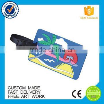 wholesale custom eco-friendly pvc luggage tag promotional