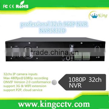 KingCCTV Professional network standalone recorder NVR5832D 32ch 960P NVR support 3G Wifi P2P 8HDD