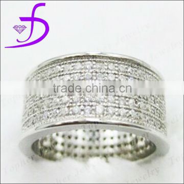New Design 925 Sterling Silver Jewelry Micro Pave Setting CZ Men Rings