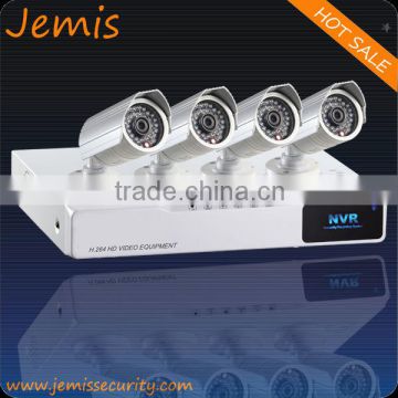 H.264/MJPEG Infrared Night Vision Cameras network 4ch WIFI NVR Kits CCTV Kits made in china(POE Optional)