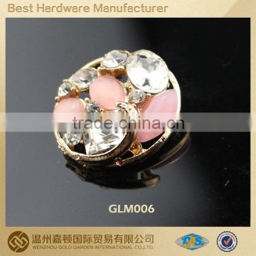 21mm round pink pearl rhinestone sewing buttons for headband