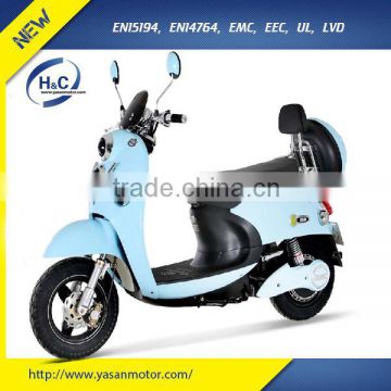 2016 new fashion cheap 48V/20AH lead-acid battery electric scooter 500W made in China