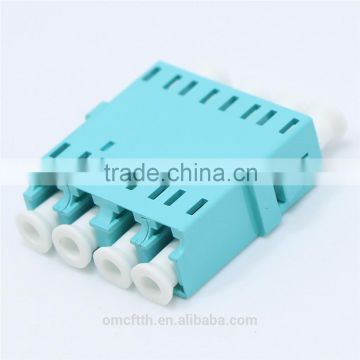 SM /OM3 LC Quad Flangeless fiber optic adapter