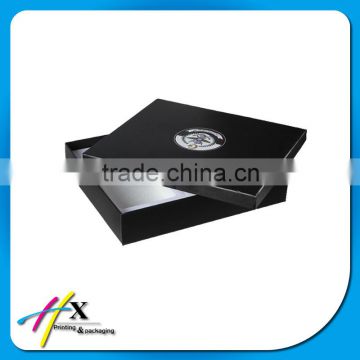 New Products Black Solid Paper Box With Silver Stamping Logo