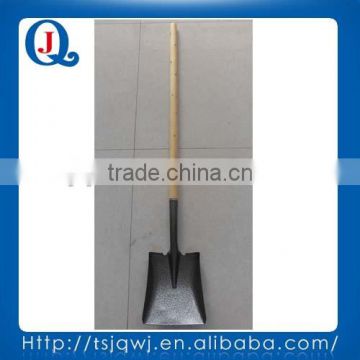 square point shovel with long wooden handle S519L from Junqiao manufacture
