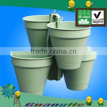 Biodegradable plastic garden plant pots