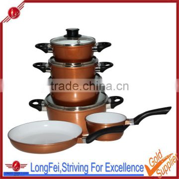 4 piece soup pot and 1 fry pan and 1 stock pot cookware wholesale chinese aluminium kitchenware