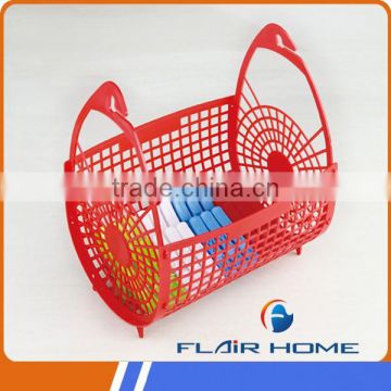collapsible plastic basket,foldableplastic colorful peg basket XYB9906