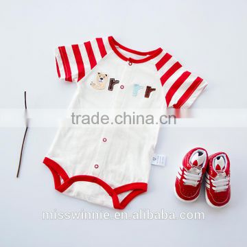 2016 Hot Sale Soft Organic Cotton Knitted Newborn Baby Jumpsuit Comfortable Baby Clothes Baby Romper