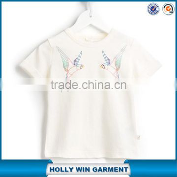High quality latest custom brand girls t shirts wholesale kids t-shirts