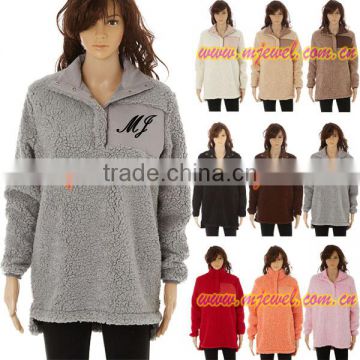 FACTORY wholesale monogrammed fleece pullover