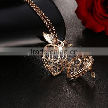 Best selling products brass pregnant ball locket sweater diffuser necklace essential oil