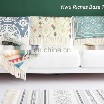 Geometric design rugs carpet popular tapestry cotton woven washable floor carpet
