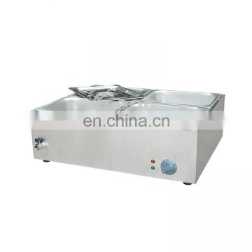 Stainless Steel Food Warmer Bain Marie With Glass Cover For Buffet