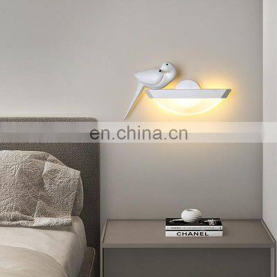 LED Indoor Decoration Nordic Bird LED Wall Lamp For Home Living Room Bedroom Bedside Kitchen Sconce
