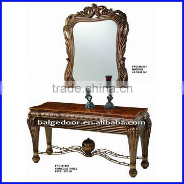 Antique Wooden Reproduction Console Table and Mirror S-1801 For American Market