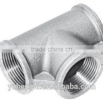 YUHE pipe fittings female equal brass tee