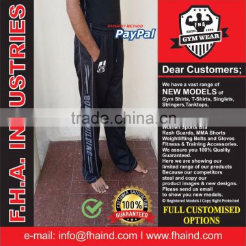 Gym pants Trousers Unisex Bottoms, Custom Gym Weightlifting Bodybuilding Training Sweat Pant by FHA INDUSTRIES PAKISTAN