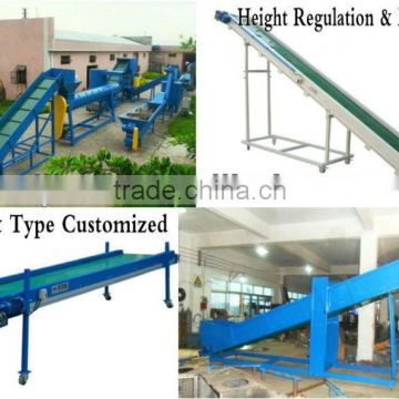 Height Adjustable Movable Flat Belt Conveyor/ Inclined Belt Conveyor