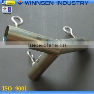 3 Way Carbon Steel Coupler Fitting with Eye Bolts for Greenhouse and Tent Use YS46057