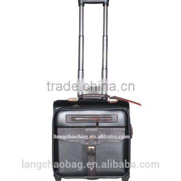 Small Size Leather Laptop suitcase,PU Leather Luggage