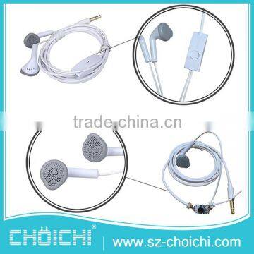 Factory oem white 3.5mm original wired earphone with microphone for samsung